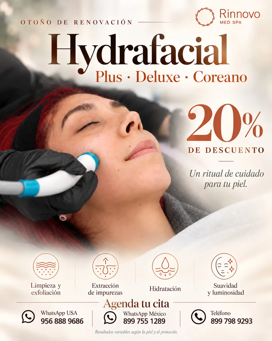 Promoción Hydrafacial Plus · Deluxe · Coreano